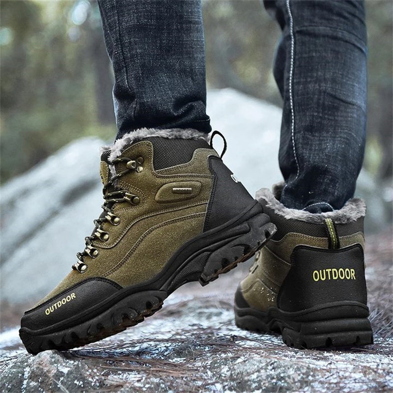 Men's Comfortable and Warm Wool Lined Hiking Shoes