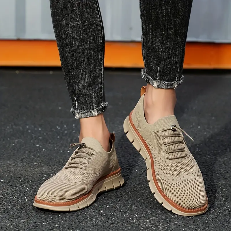 Men's Breathable Lightweight Mesh Casual Oxford Shoes