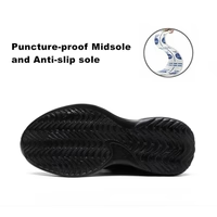 Lightweight Work Shoes, Outdoor Breathable Non-slip Eva Four Season Safety Shoes Steel Toe Puncture-proof Men's Sports Boots