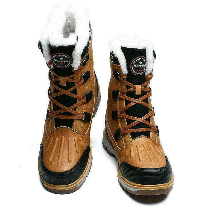 (Free Shipping)Men's High Quality  Toe Protection Waterproof Non-Slip Plush Snow Boots  Work Boots