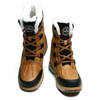 (Free Shipping)Men's High Quality  Toe Protection Waterproof Non-Slip Plush Snow Boots  Work Boots