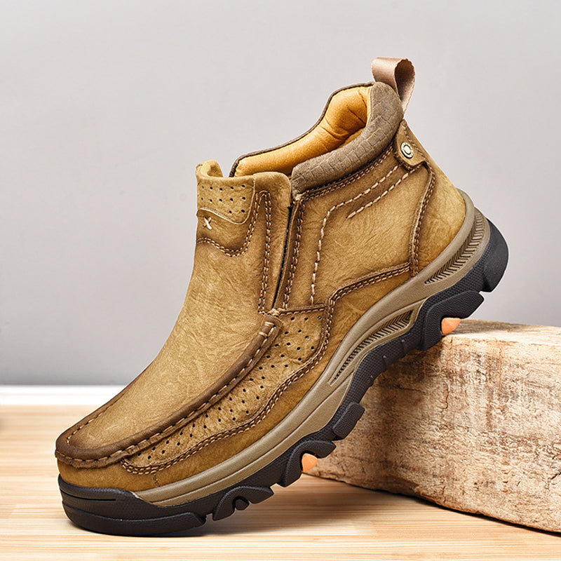 (⏰Last day 40% OFF🔥)Men's Comfortable Genuine Leather Ankle Boots Orthopedic Shoes