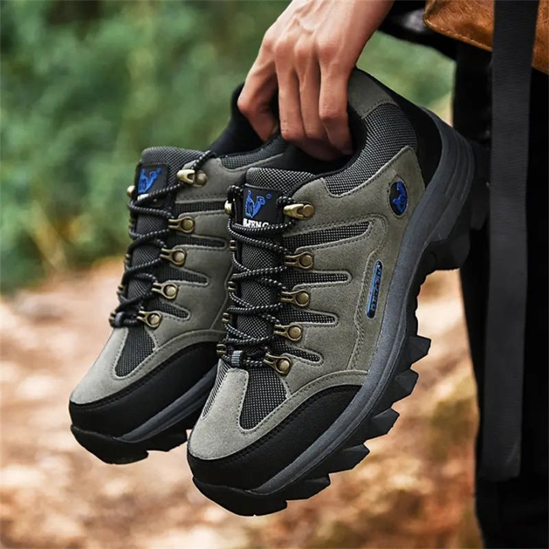 Men's Genuine Leather Comfy Arch Support  Hiking Orthopedic Shoes