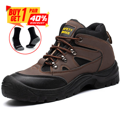 Men Fashion Steel Toe Cap Shoes Waterproof Non-Slip Safety Work Boots (ANSI Approved)
