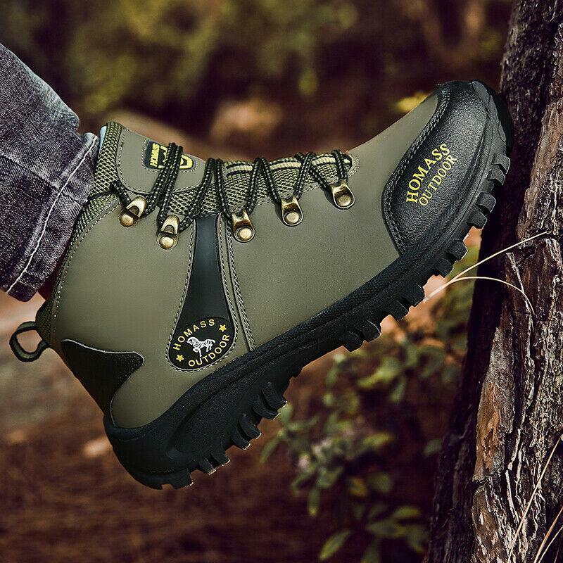 Men’s Trekking Waterproof Slip-on Boots Breathable Outdoor Non-Slip Ankle Boots