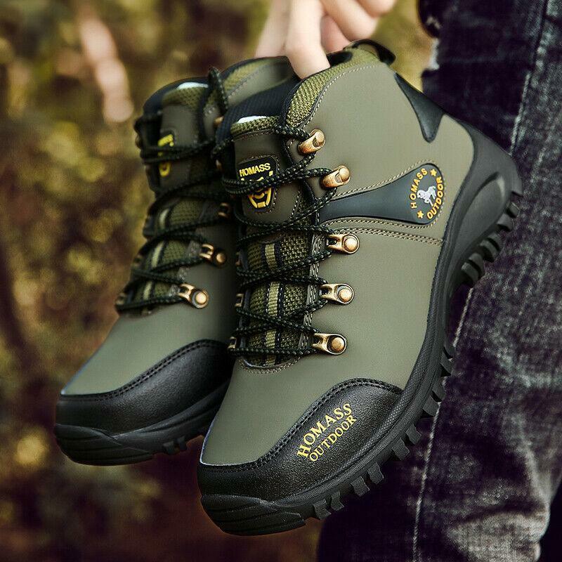 Men’s Trekking Waterproof Slip-on Boots Breathable Outdoor Non-Slip Ankle Boots