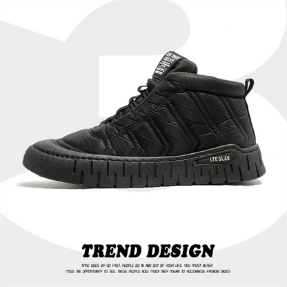 Men's Comfortable Genuine Leather Plush Warm Orthopedic Walking Shoes