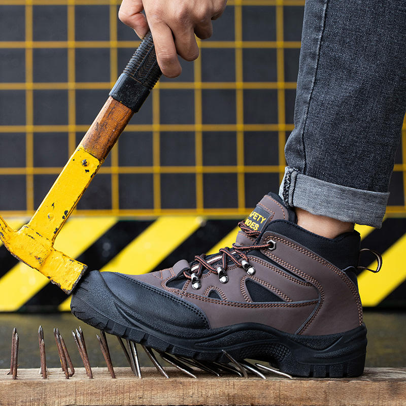 Men Fashion Steel Toe Cap Shoes Waterproof Non-Slip Safety Work Boots (ANSI Approved)