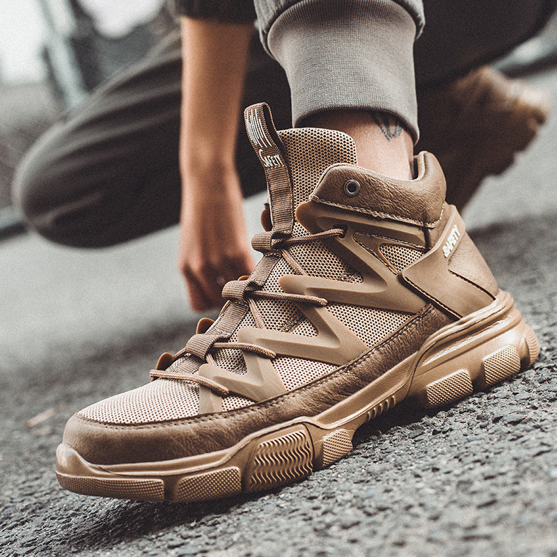 Breathable Anti-Slip Anti-Impact Anti-Puncture Labor Insurance Shoes Steel Toe Safety Work Boots