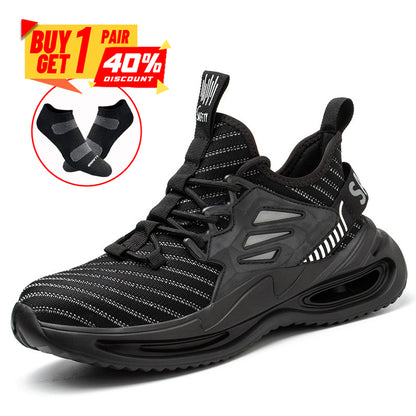 Dallader Men Steel Toe Work Safety Shoes - Effective Arch Support
