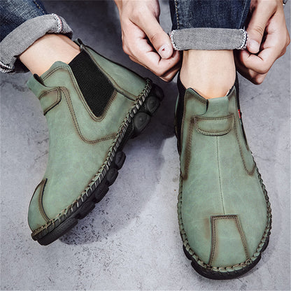 Men's Genuine Leather Comfortable Ankle Boots Chelsea Boots Leather shoes