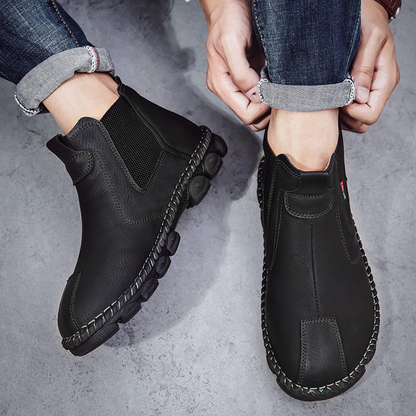 Men's Genuine Leather Comfortable Ankle Boots Chelsea Boots Leather shoes