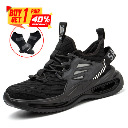Dallader Men Steel Toe Work Safety Shoes - Effective Arch Support