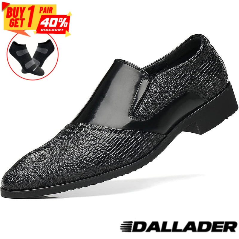 Men's Genuine Leather Comfortable Lightweight Slip On Leather Shoes