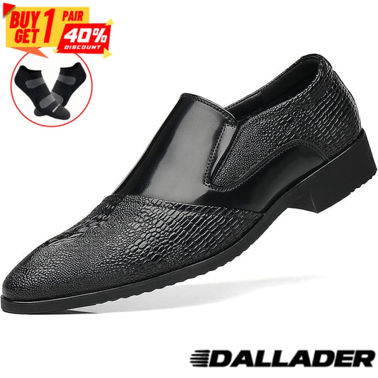 Men's Genuine Leather Comfortable Lightweight Slip On Leather Shoes