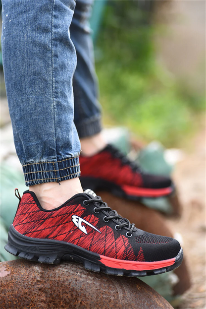 Men's work steel toe bulletproof safety shoes hiking sneakers