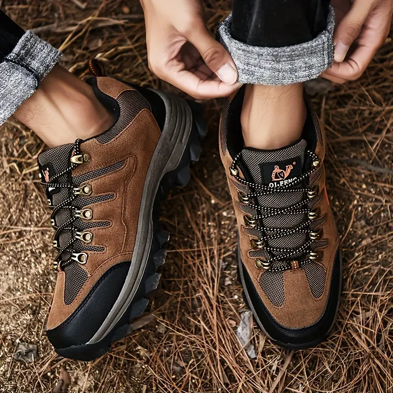 Men's Genuine Leather Comfy Arch Support  Hiking Orthopedic Shoes