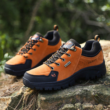 Men's Work Shoes Comfy Arch Support Lightweight Waterproof Hiking Orthopedic Shoes
