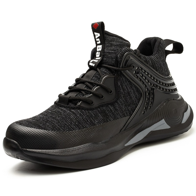 Lightweight Work Shoes, Outdoor Breathable Non-slip Eva Four Season Safety Shoes Steel Toe Puncture-proof Men's Sports Boots