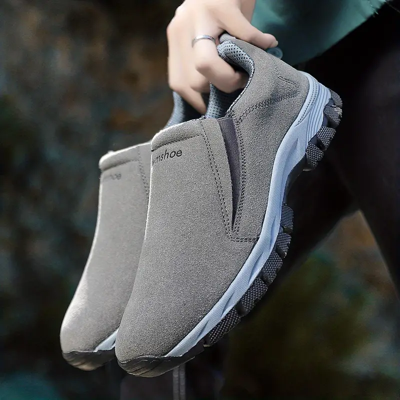 (🔥Bestseller Worldwide❗)Men's Genuine Leather Lightweight Slip On Orthopedic Hiking Shoes Sneakers