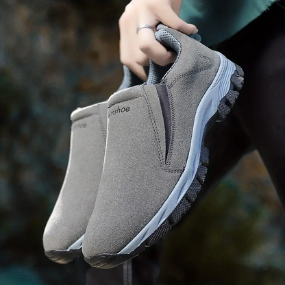 (🔥Bestseller Worldwide❗)Men's Genuine Leather Lightweight Slip On Orthopedic Hiking Shoes Sneakers