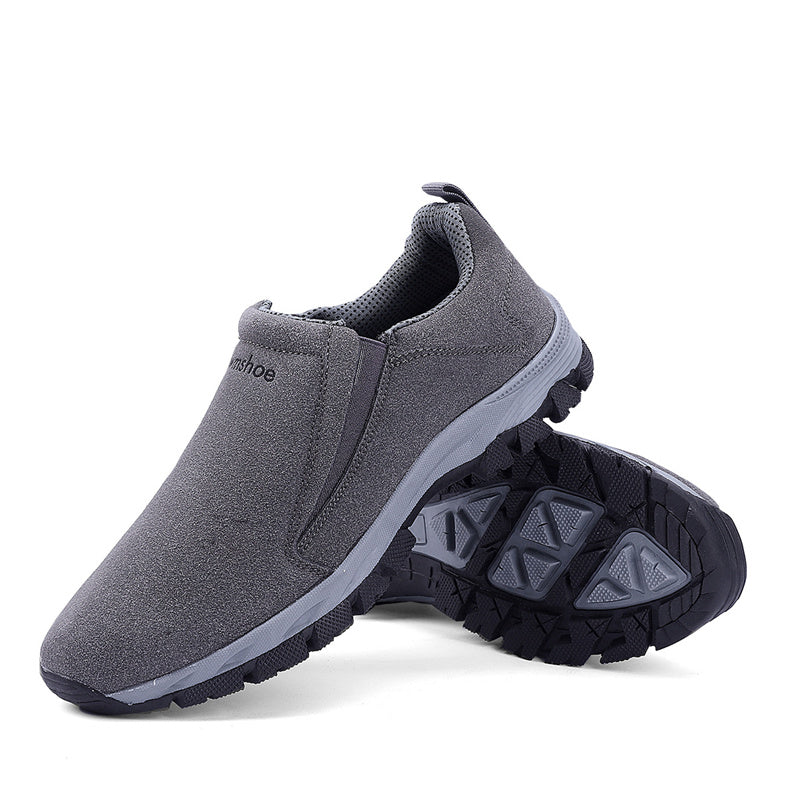 (🔥Bestseller Worldwide❗)Men's Genuine Leather Lightweight Slip On Orthopedic Hiking Shoes Sneakers