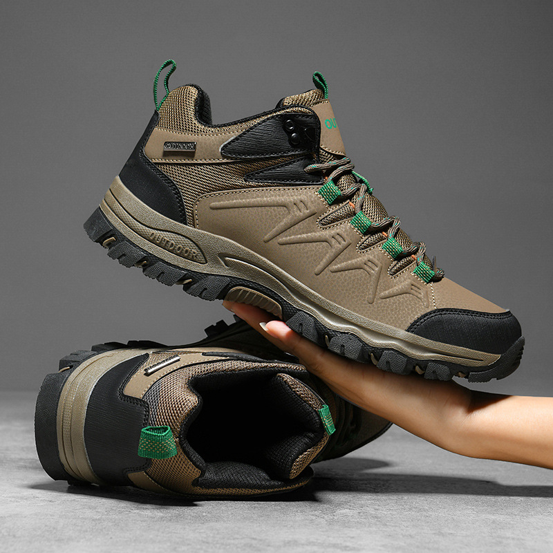 Men's Durable Leather Waterproof Hiking Boots