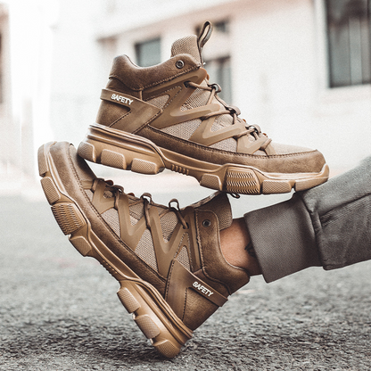 Breathable Anti-Slip Anti-Impact Anti-Puncture Labor Insurance Shoes Steel Toe Safety Work Boots