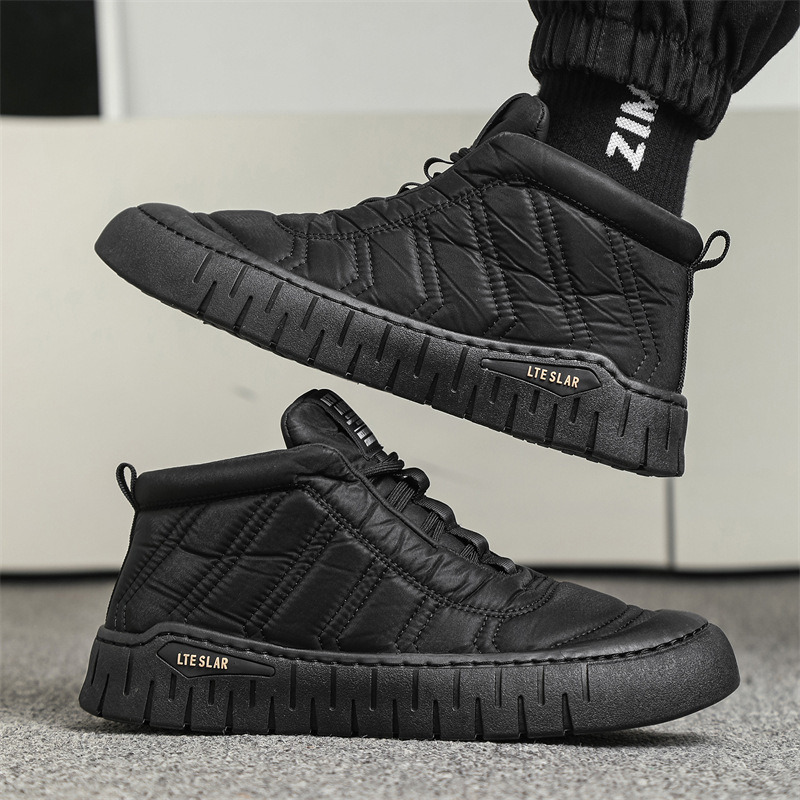 Men's Comfortable Genuine Leather Plush Warm Orthopedic Walking Shoes