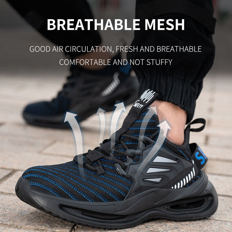 Dallader Men Steel Toe Work Safety Shoes - Effective Arch Support