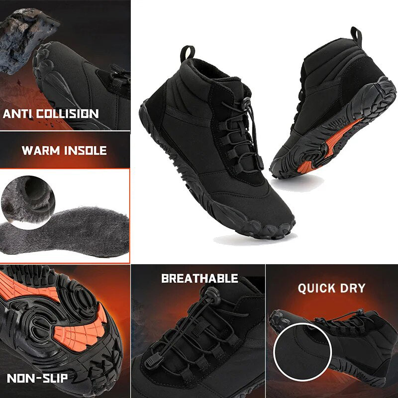 Men's  Waterproof Warm Non-Slip Fleece Comfortable Sneakers Snow Ankle Shoes