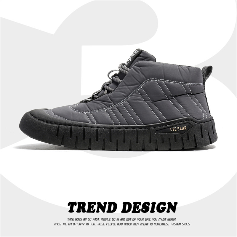 Men's Comfortable Genuine Leather Plush Warm Orthopedic Walking Shoes