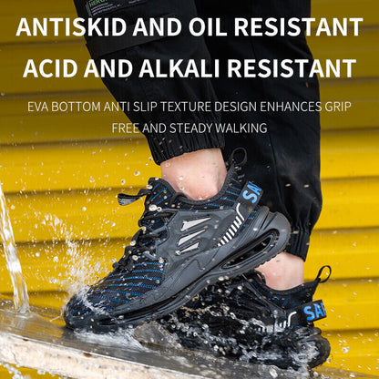 Dallader Men Steel Toe Work Safety Shoes - Effective Arch Support