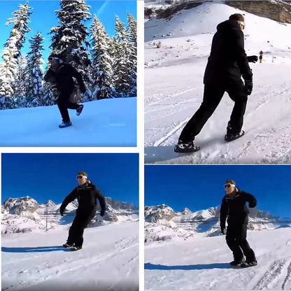 Dallader Mini Ski Skates for Snow The Short Skiboard Portable Skiing Shoes Snow Board (Suitable For All Shoes)