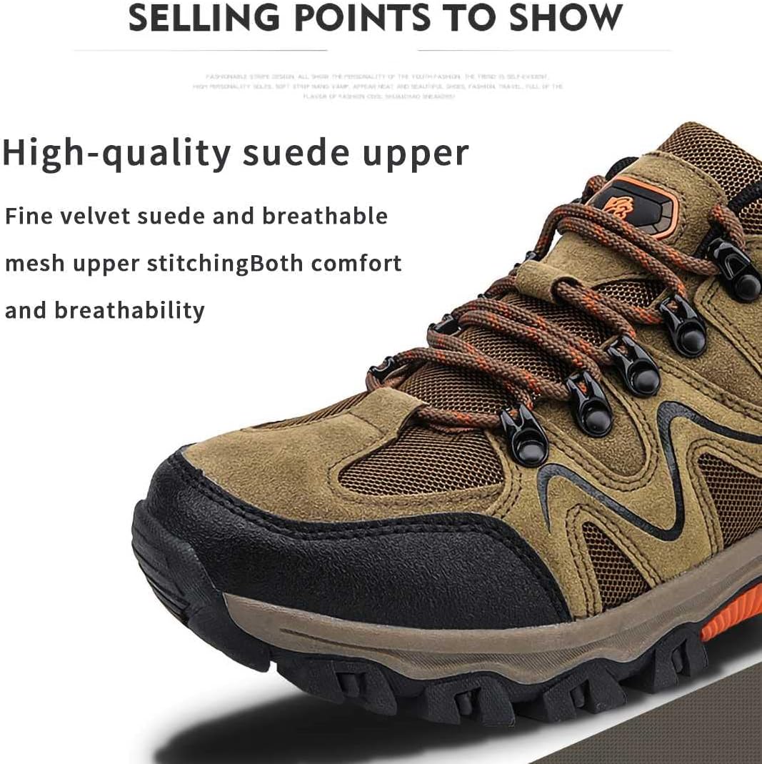 Dallader Men's Waterproof Breathable Lightweight Orthopedic Hiking Shoes for Plantar Fasciitis (Medical Certification)