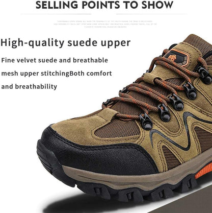 Dallader Men's Waterproof Breathable Lightweight Orthopedic Hiking Shoes for Plantar Fasciitis (Medical Certification)