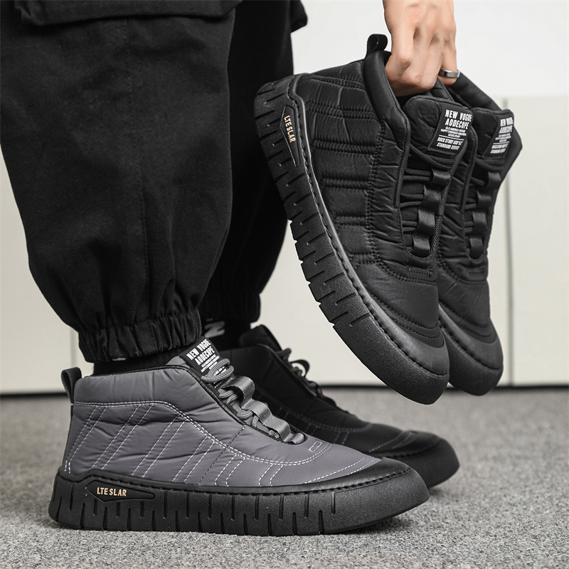 Men's Comfortable Genuine Leather Plush Warm Orthopedic Walking Shoes