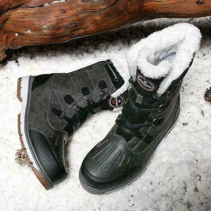 (Free Shipping)Men's High Quality  Toe Protection Waterproof Non-Slip Plush Snow Boots  Work Boots