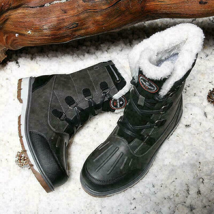 (Free Shipping)Men's High Quality  Toe Protection Waterproof Non-Slip Plush Snow Boots  Work Boots