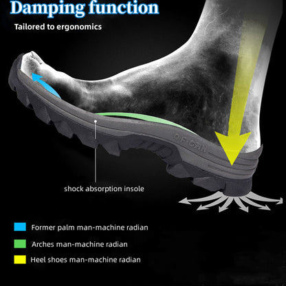 Men's Genuine Leather Comfy Arch Support  Hiking Orthopedic Shoes