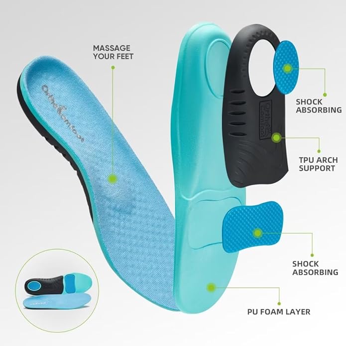 Men's Waterproof Breathable Lightweight Arch Support Hiking Shoes for Plantar Fasciitis (Medical Certification)