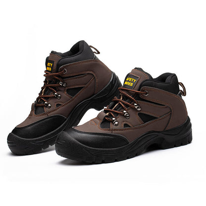 Men Fashion Steel Toe Cap Shoes Waterproof Non-Slip Safety Work Boots (ANSI Approved)