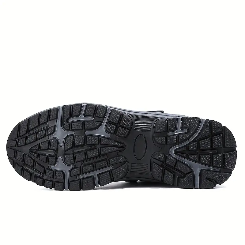 Men's Slip Resistant Snow Boots, Winter Thermal Shoes, Windproof Hiking Boots With Fuzzy Lining