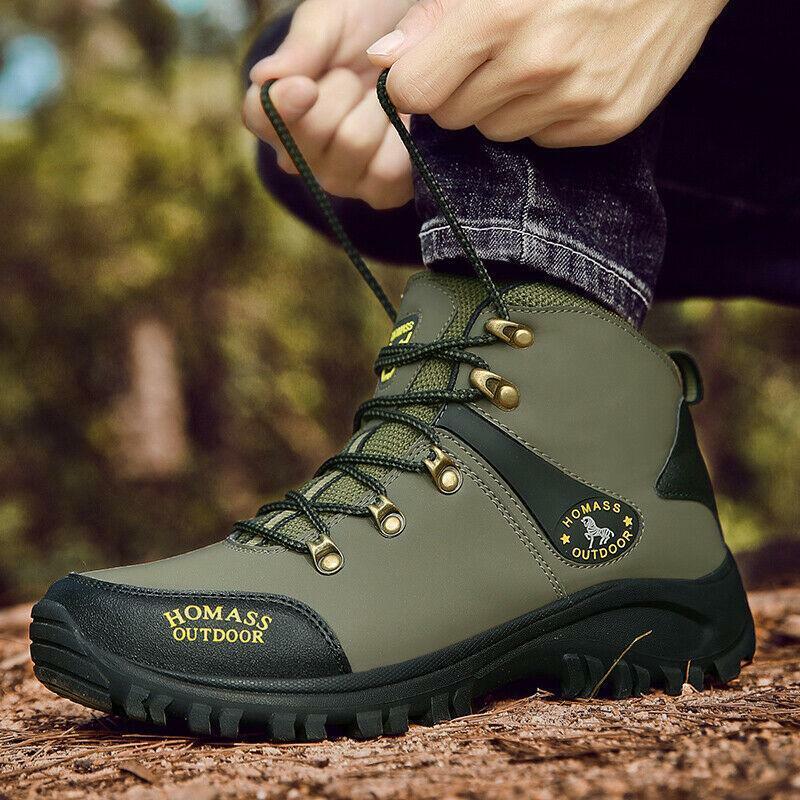 Men’s Trekking Waterproof Slip-on Boots Breathable Outdoor Non-Slip Ankle Boots