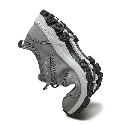 Men's Genuine Leather Breathable Lightweight Arch Support Hiking Orthopedic Shoes