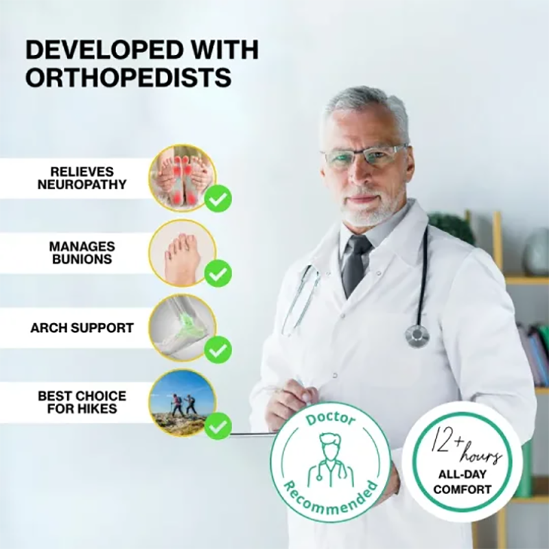 (⏰Clearance Sale - 70% OFF🔥)Men's Waterproof Breathable Orthopedic Hiking Shoes Arch Support Work Shoes