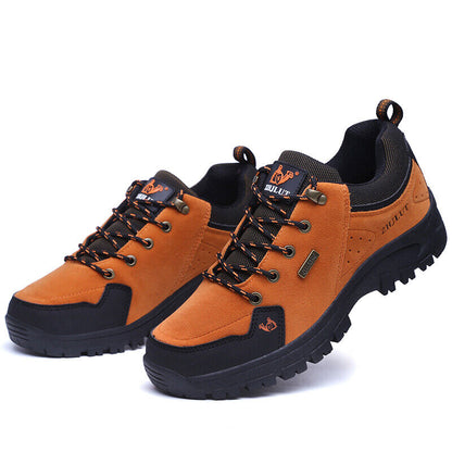 Men's Work Shoes Comfy Arch Support Lightweight Waterproof Hiking Orthopedic Shoes