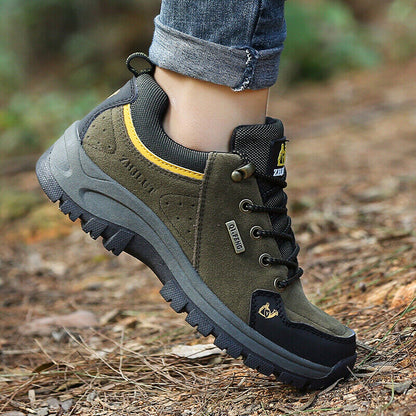 Men's Work Shoes Comfy Arch Support Lightweight Waterproof Hiking Orthopedic Shoes