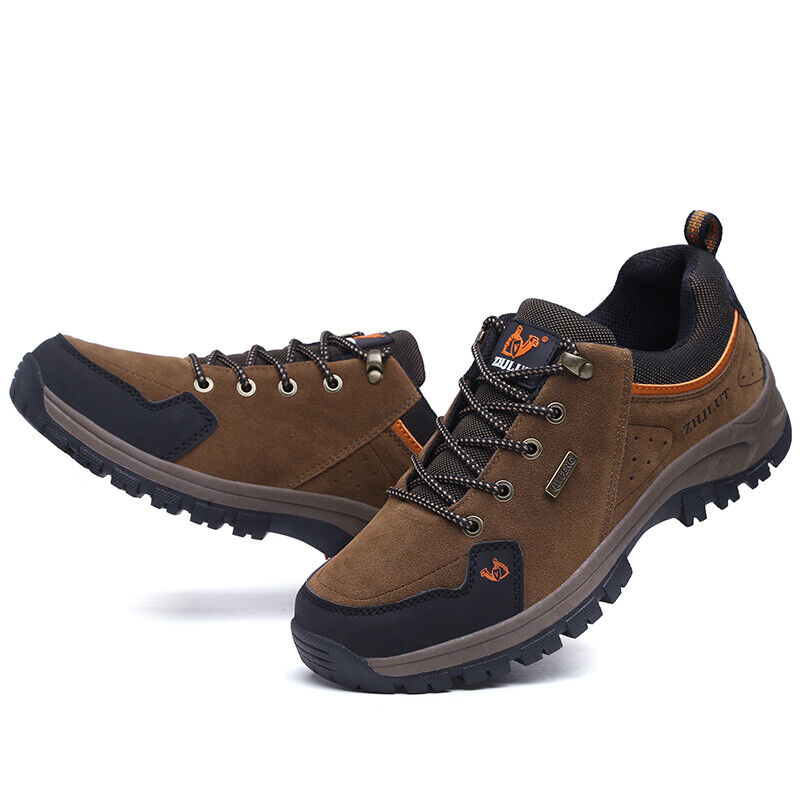 Men's Work Shoes Comfy Arch Support Lightweight Waterproof Hiking Orthopedic Shoes
