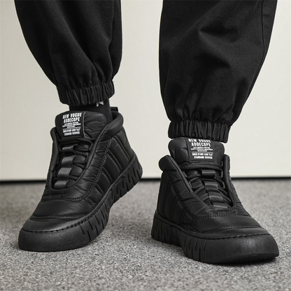 Men's Comfortable Genuine Leather Plush Warm Orthopedic Walking Shoes